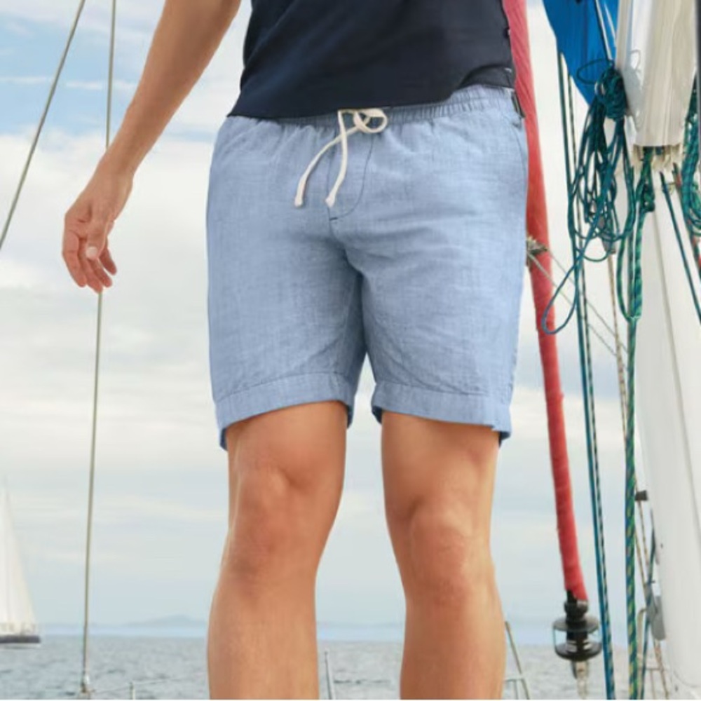 Nautica Mens Textured Pull-On Boardwalk Classic Fit Shorts Blue Size 2XL - Picture 2 of 7